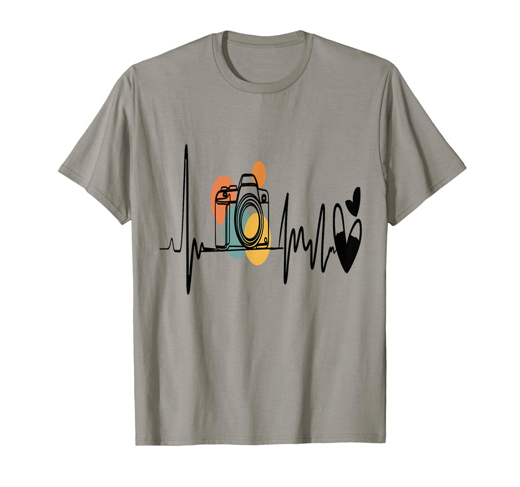 Womens Funny Camera Heartbeat T-Shirt - Minimalist Print Unisex - T-Shirt, Sweatshirt, Hoodie