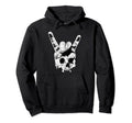 Skull Hand Horns Punk Rock 90S Rock Hoodie - Aesthetic Graphic Unisex - T-Shirt, Sweatshirt, Hoodie
