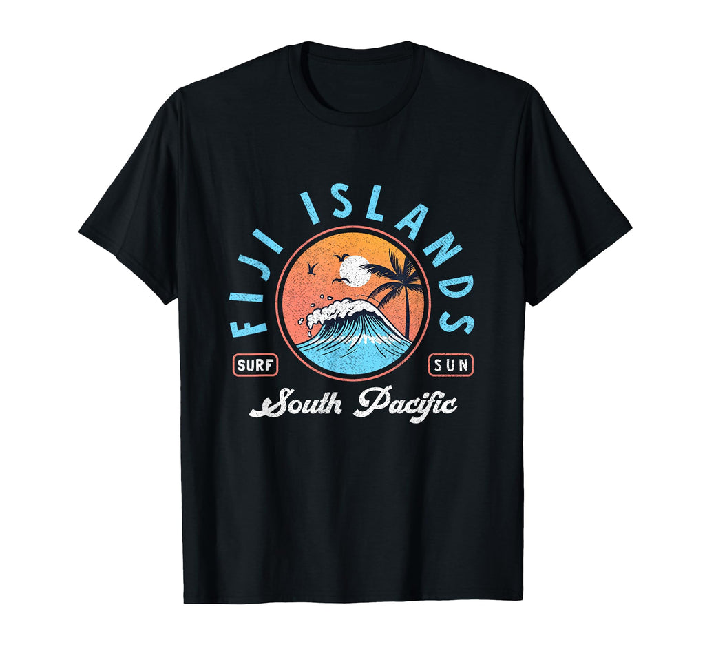 Fiji Islands Tropical Beach Sunset Palm T-Shirt - Novelty Apparel Unisex - T-Shirt, Sweatshirt, Hoodie