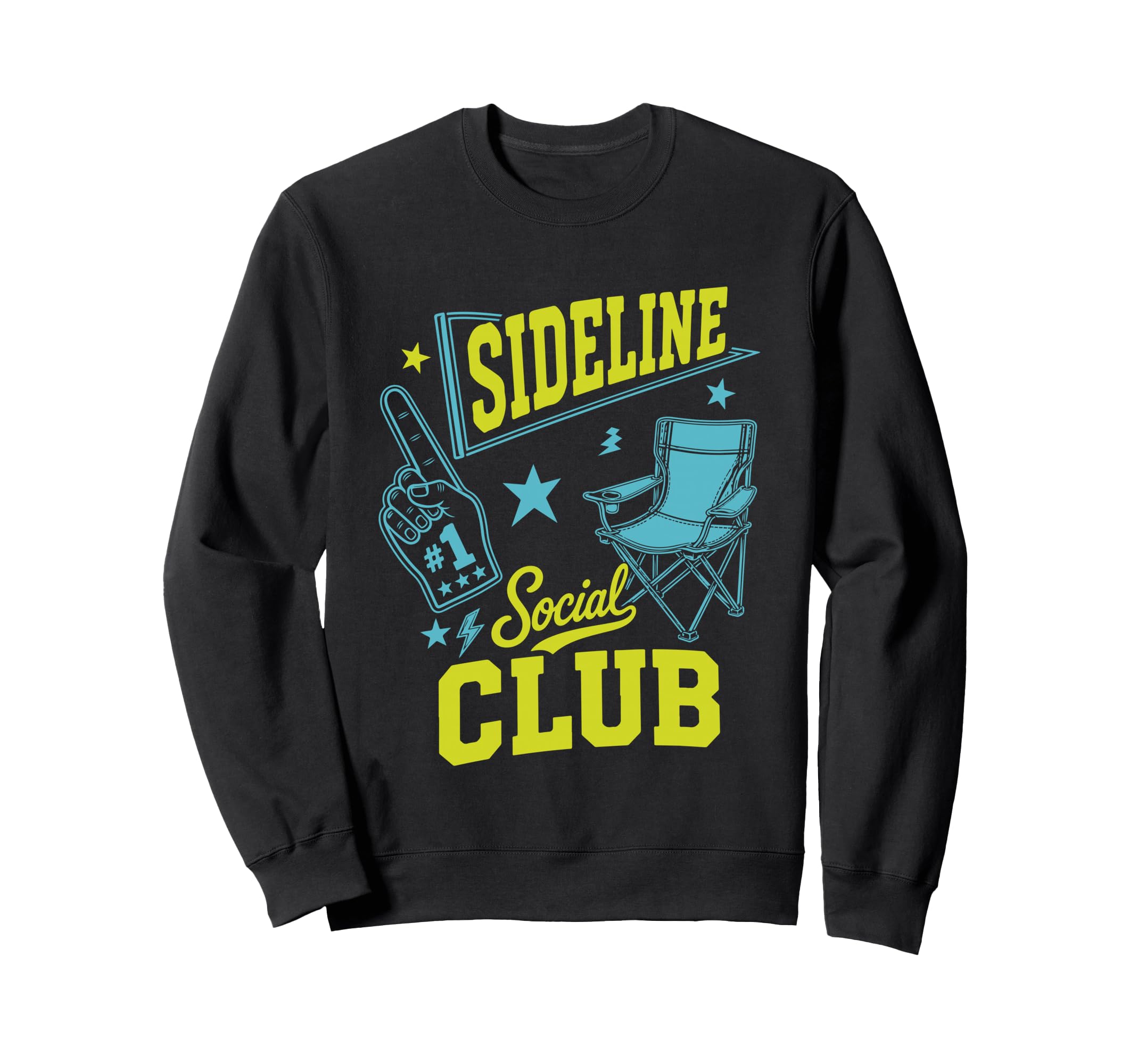 Sports Mom Dad Gifts Sideline Sweatshirt - Custom Art Print for Adults - T-Shirt, Sweatshirt, Hoodie
