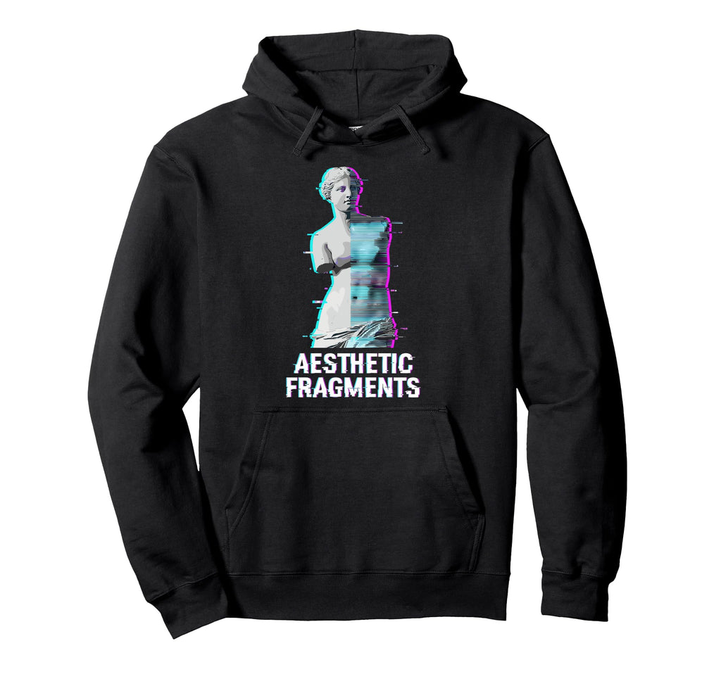 Aesthetic Fragments Glitch Statue Hoodie - Casual Everyday Wear Men Women - T-Shirt, Sweatshirt, Hoodie