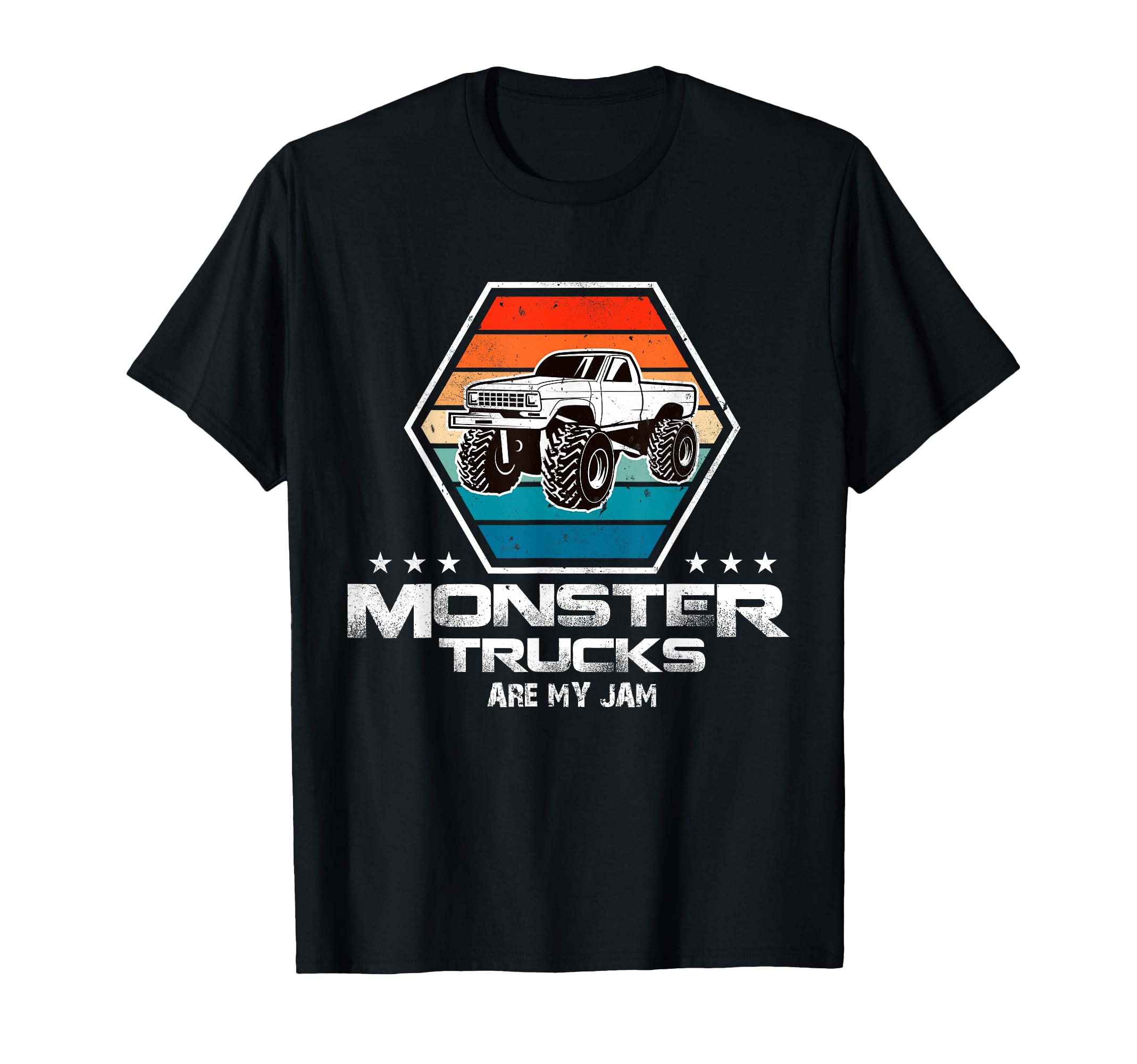 Monster Truck Are My Jam Sunset T-Shirt - Casual Everyday Wear for Adults - T-Shirt, Sweatshirt, Hoodie