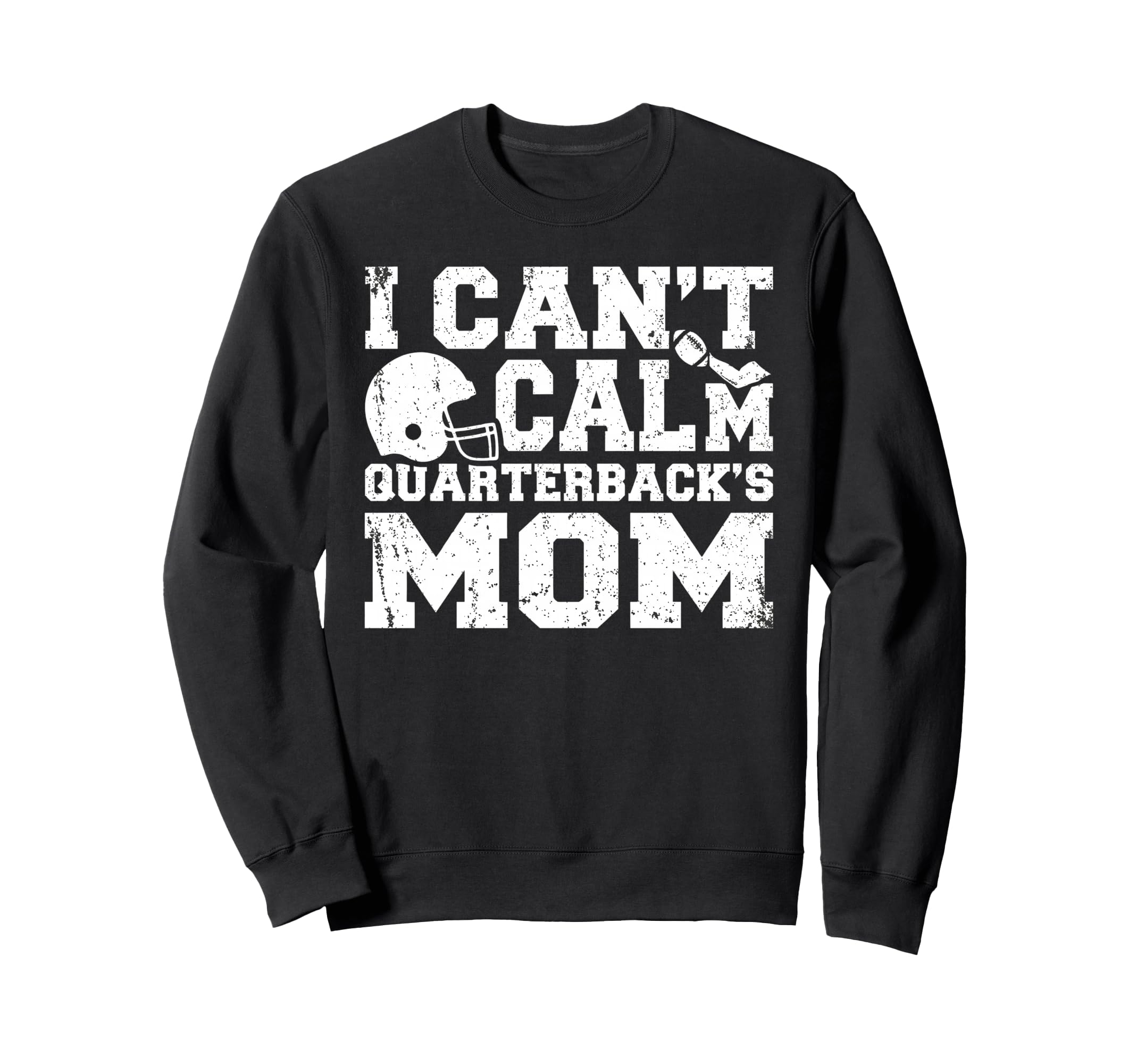 Quarterback Mom Football Helmet Sweatshirt - Fun Novelty Design for Adults - T-Shirt, Sweatshirt, Hoodie