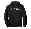 I Love Texas Tx Flag Distressed Hoodie - Streetwear Style for Adults - T-Shirt, Sweatshirt, Hoodie