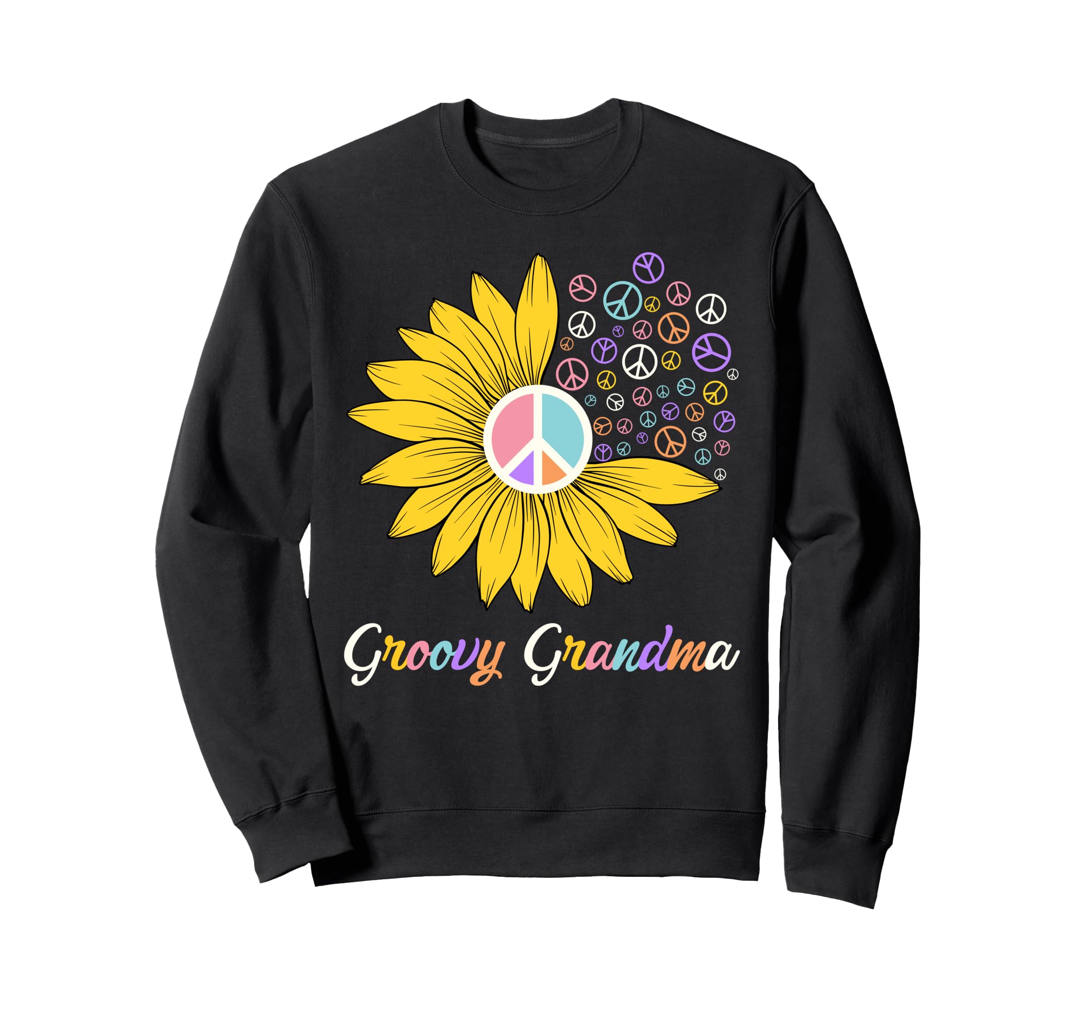 Granny Hippie Groovy Grandma Funny Sweatshirt - Minimalist Print Men Women - T-Shirt, Sweatshirt, Hoodie