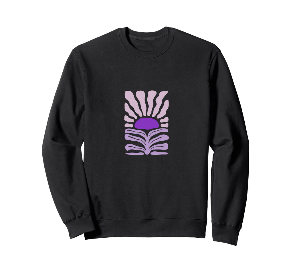 Boho Sunrise Purple Sweatshirt - Trendy Graphic for Adults - T-Shirt, Sweatshirt, Hoodie