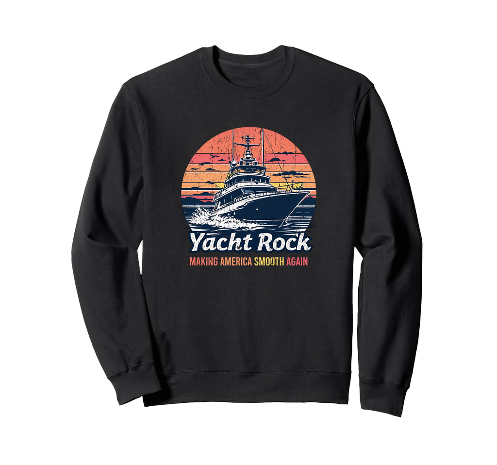 Yacht Rock Party Boat Drinking Faded Sweatshirt - Novelty Apparel Unisex - T-Shirt, Sweatshirt, Hoodie