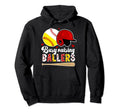 Busy Raising Ballers Baseball Softball Mom Hoodie - Minimalist Print Unisex - T-Shirt, Sweatshirt, Hoodie