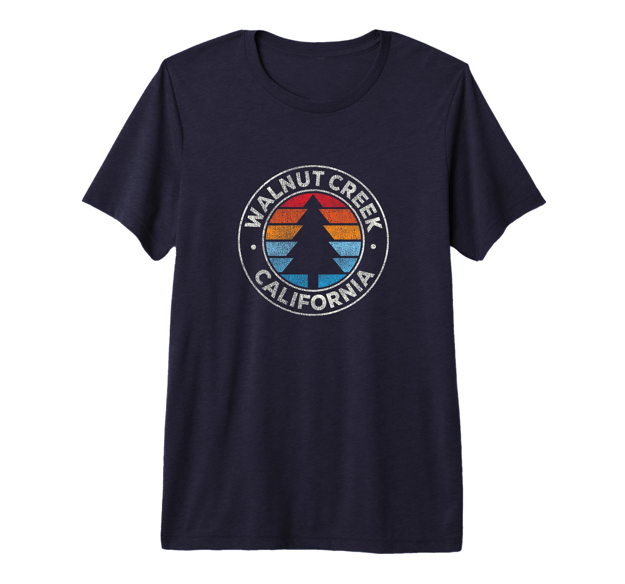 Walnut Creek California Ca 70S Tri Blend T-Shirt - Trendy Graphic Unisex - T-Shirt, Sweatshirt, Hoodie