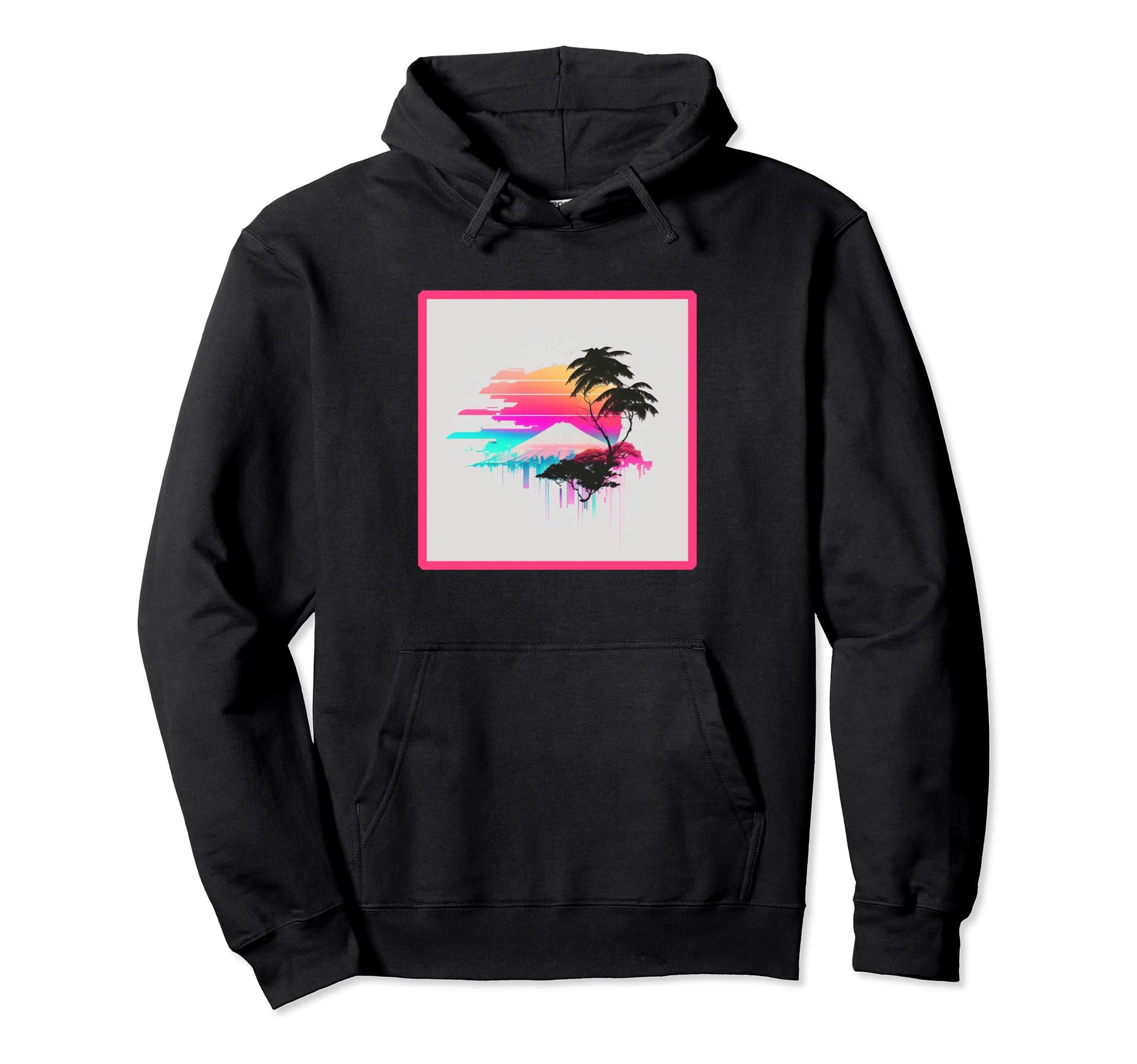 Vaperwave Aesthetic Glitch Retrowave Hoodie - Novelty Apparel for Adults - T-Shirt, Sweatshirt, Hoodie