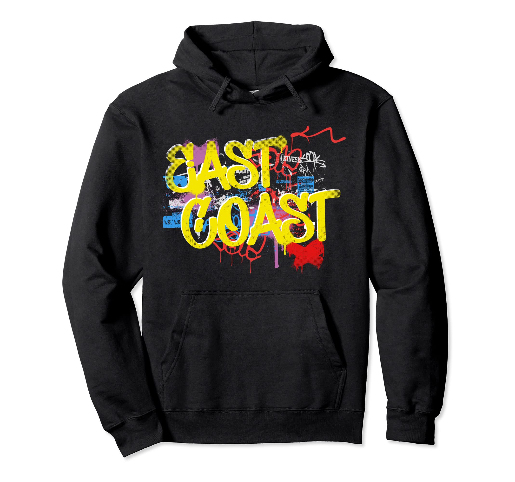 Fresh East Coast 80S 90S Hip Hop Rap Hoodie - Minimalist Print for Adults - T-Shirt, Sweatshirt, Hoodie