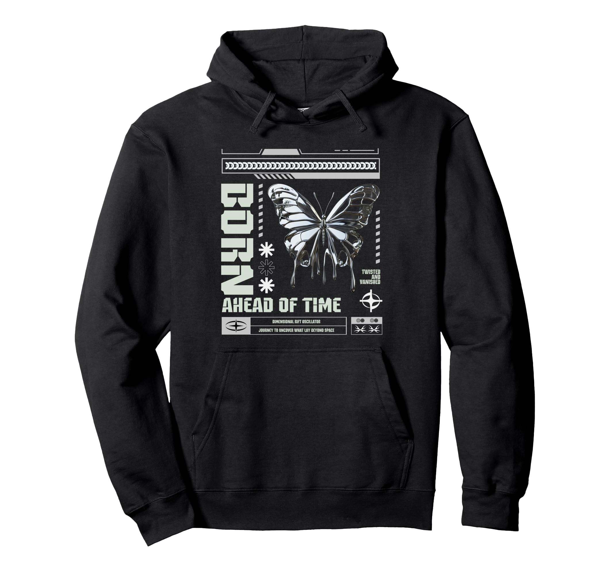 Y2K Butterfly Bold Urban Graffiti Hoodie - Novelty Apparel Men Women - T-Shirt, Sweatshirt, Hoodie