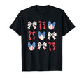 Baseball Bows Red White Blue T-Shirt - Streetwear Style for Adults - T-Shirt, Sweatshirt, Hoodie