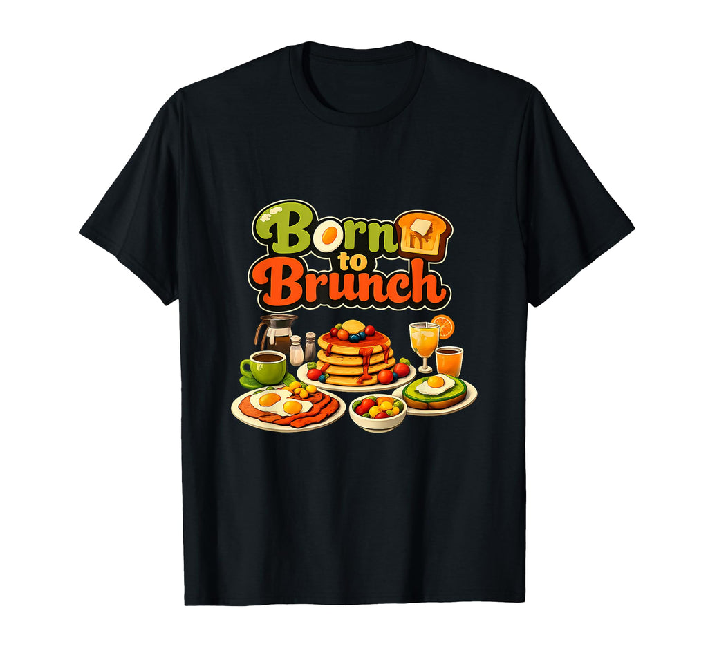 Born To Brunch 70S Brunch Table T-Shirt - Graphic Print Unisex - T-Shirt, Sweatshirt, Hoodie