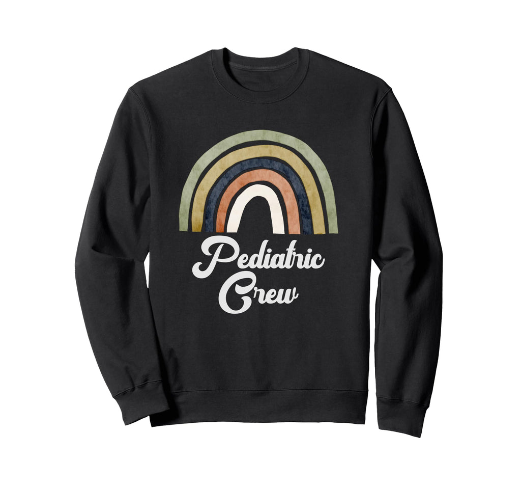 Boho Rainbow Pediatric Crew Pediatrics Sweatshirt - Unique Graphic Unisex - T-Shirt, Sweatshirt, Hoodie