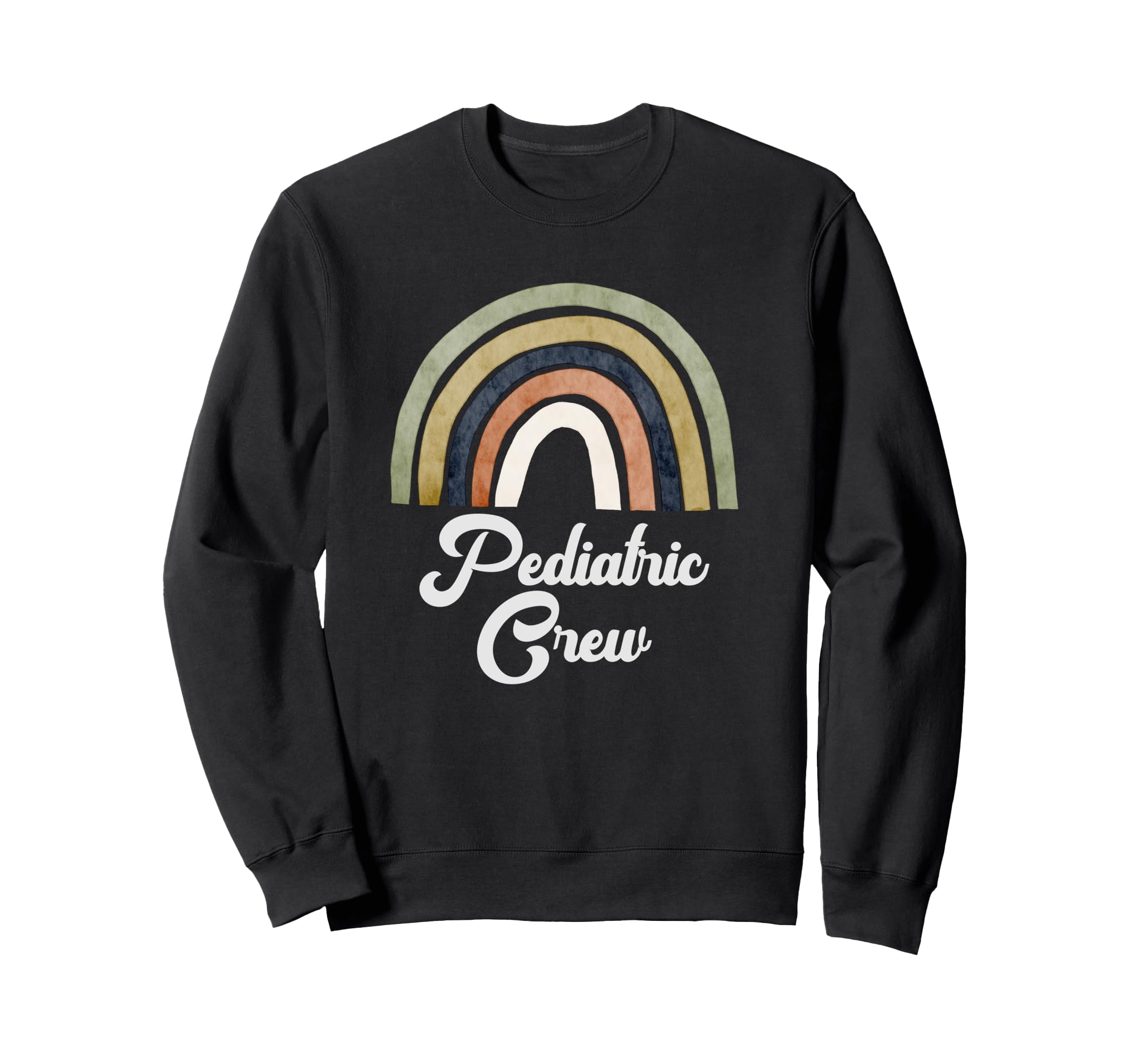 Boho Rainbow Pediatric Crew Pediatrics Sweatshirt - Unique Graphic Unisex - T-Shirt, Sweatshirt, Hoodie