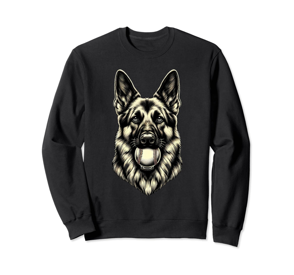 German Shepherd Baseball Sweatshirt - Casual Everyday Wear for Adults - T-Shirt, Sweatshirt, Hoodie