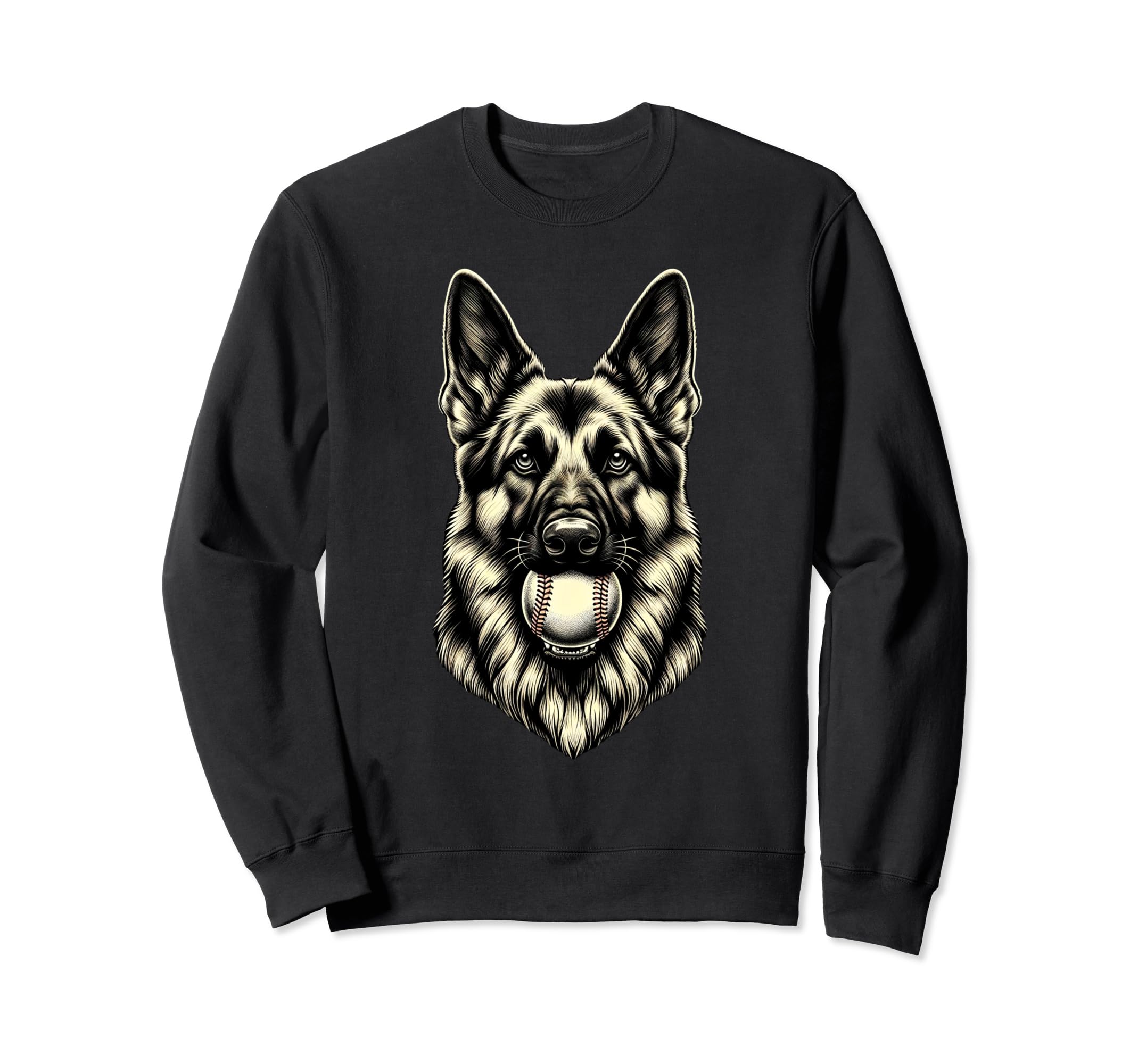 German Shepherd Baseball Sweatshirt - Casual Everyday Wear for Adults - T-Shirt, Sweatshirt, Hoodie