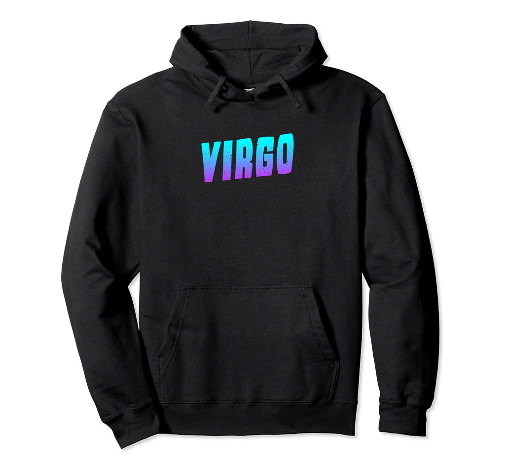 Virgo Blue Purple Zodiac Sign Hoodie - Minimalist Print for Adults - T-Shirt, Sweatshirt, Hoodie