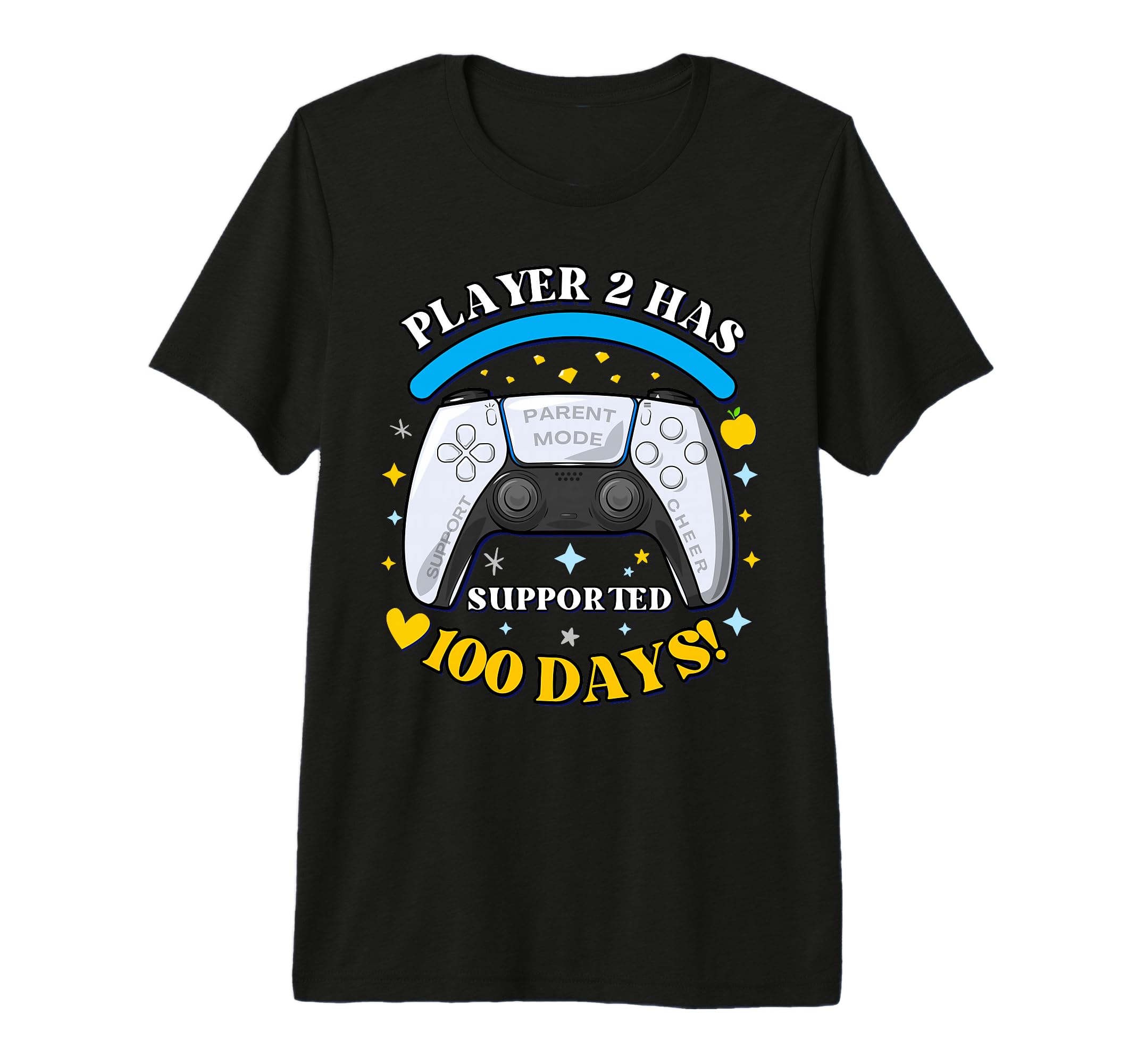 100 Days School Mom Dad Gamer T-Shirt - Fun Novelty Design for Adults - T-Shirt, Sweatshirt, Hoodie