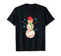 Gift Baseball Player Coach Snowman T-Shirt - Novelty Apparel Men Women - T-Shirt, Sweatshirt, Hoodie