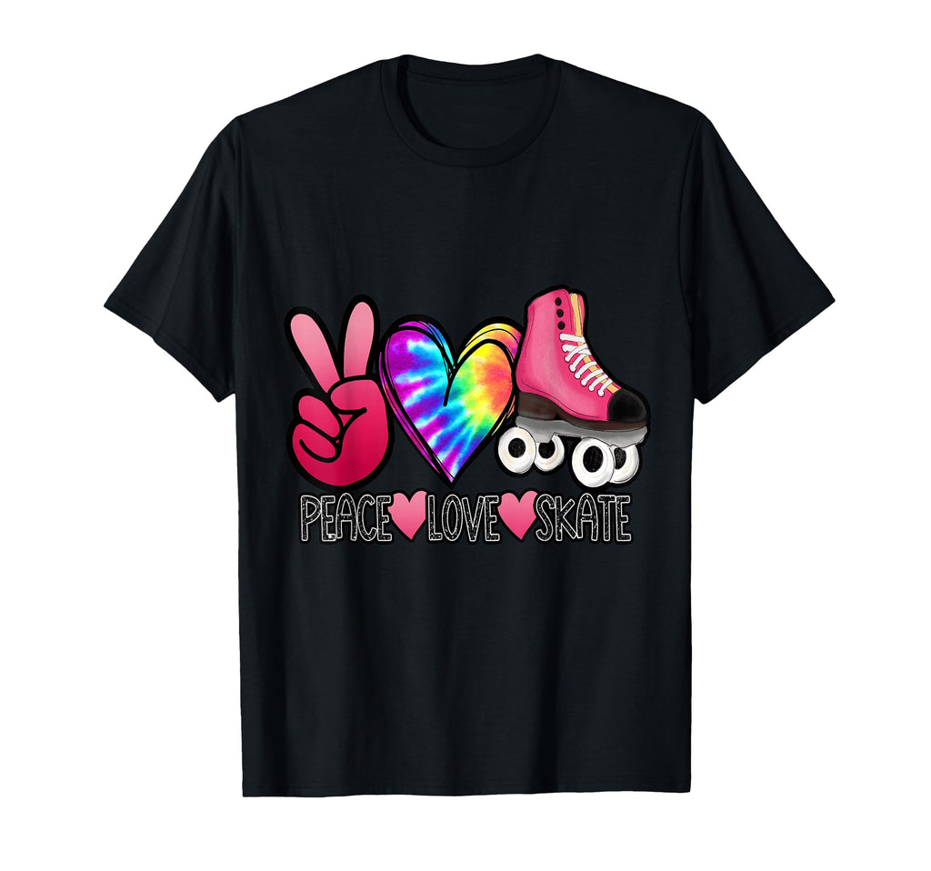 Peace Love Skate Roller Skating T-Shirt - Streetwear Style Men Women - T-Shirt, Sweatshirt, Hoodie