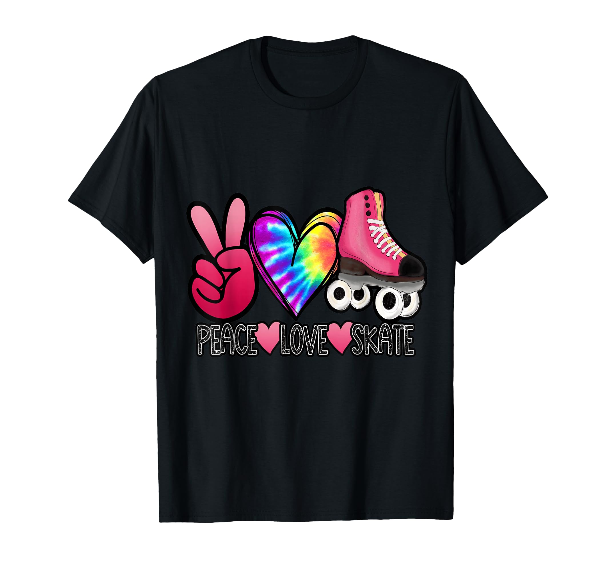 Peace Love Skate Roller Skating T-Shirt - Streetwear Style Men Women - T-Shirt, Sweatshirt, Hoodie