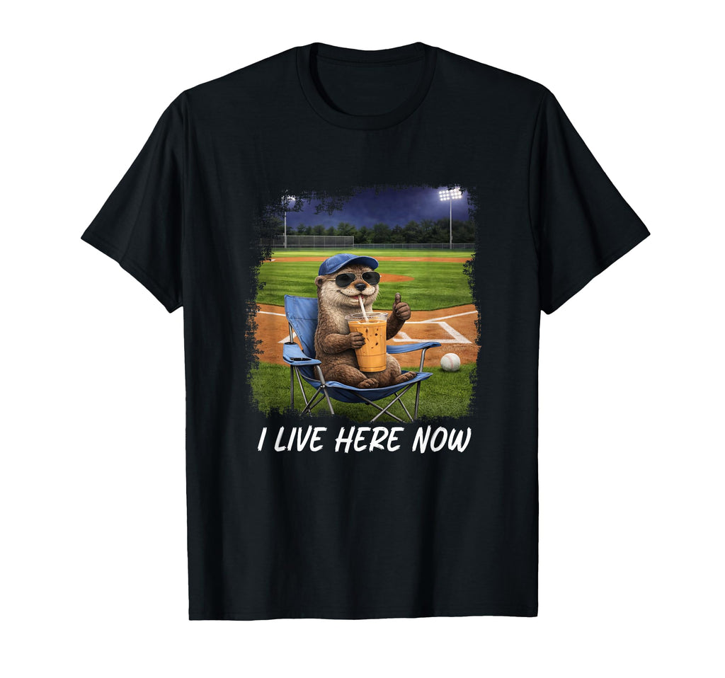 Baseball Dad I Live Here Now Baseball T-Shirt - Minimalist Print Unisex - T-Shirt, Sweatshirt, Hoodie