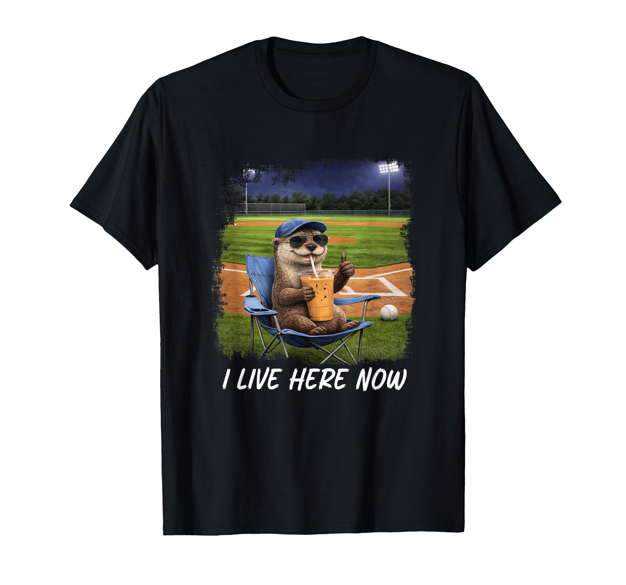 Baseball Dad I Live Here Now Baseball T-Shirt - Minimalist Print Unisex - T-Shirt, Sweatshirt, Hoodie