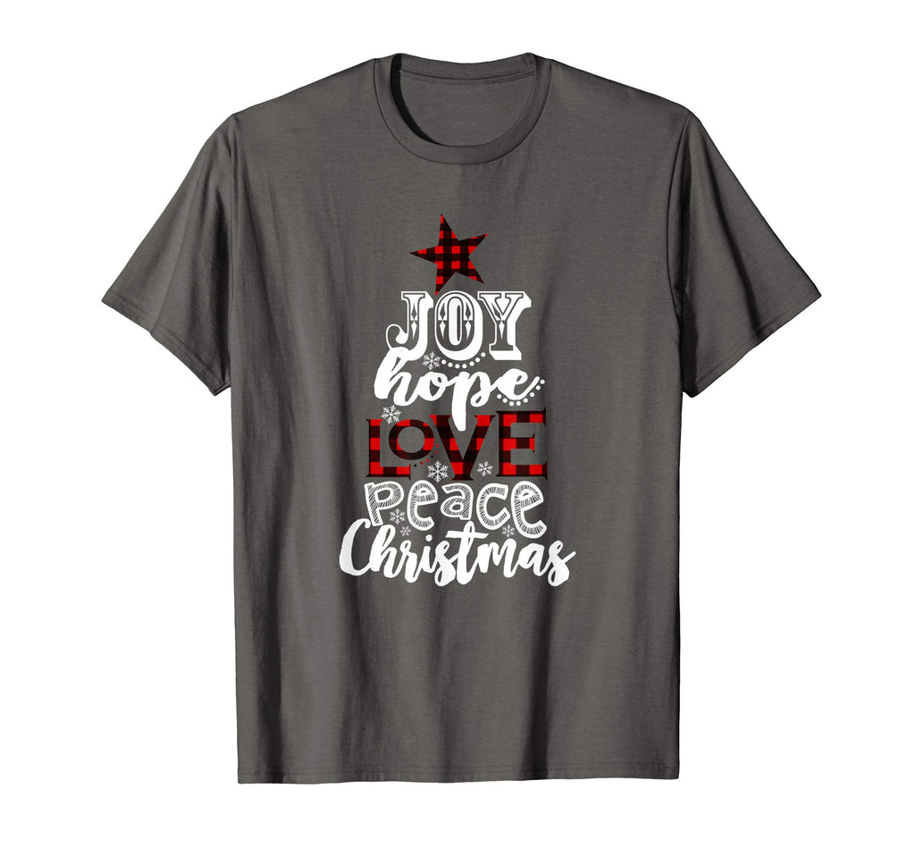 Joy Hope Love Peace Tree T-Shirt - Graphic Print Unisex - T-Shirt, Sweatshirt, Hoodie