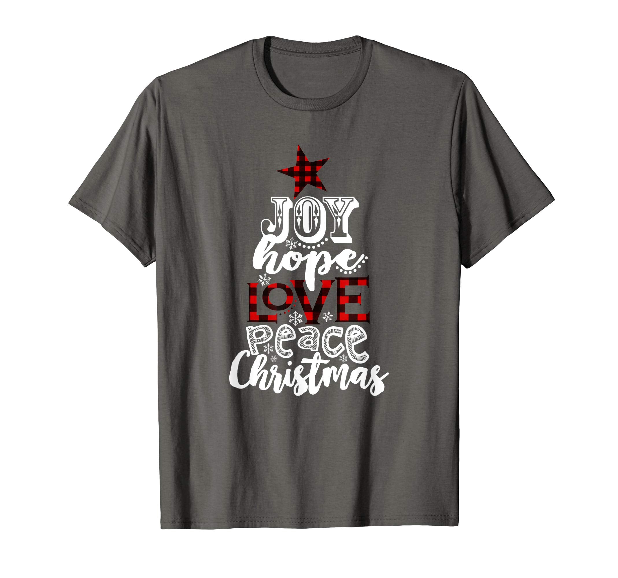 Joy Hope Love Peace Tree T-Shirt - Graphic Print Unisex - T-Shirt, Sweatshirt, Hoodie