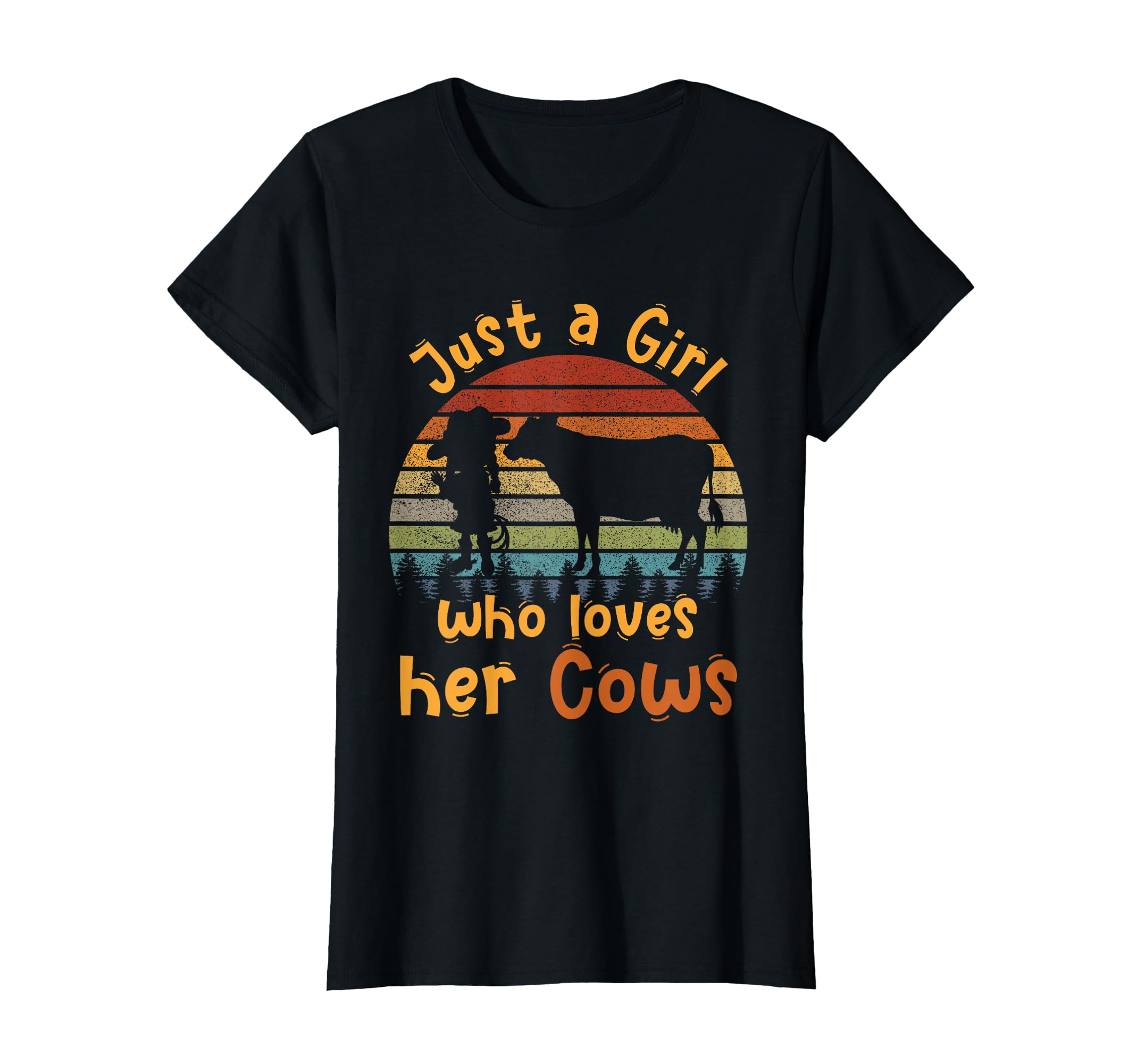 Just Who Loves Her Cows Sunset T-Shirt - Streetwear Style Men Women - T-Shirt, Sweatshirt, Hoodie