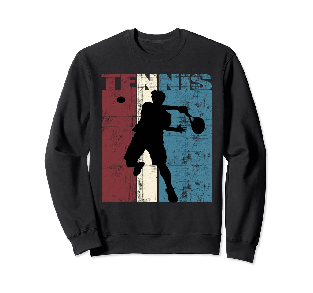 Tennis Tennis Player Distressed Sweatshirt - Unique Graphic Unisex - T-Shirt, Sweatshirt, Hoodie