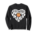 Courtside Mama Basketball Mom Sweatshirt - Custom Art Print for Adults - T-Shirt, Sweatshirt, Hoodie