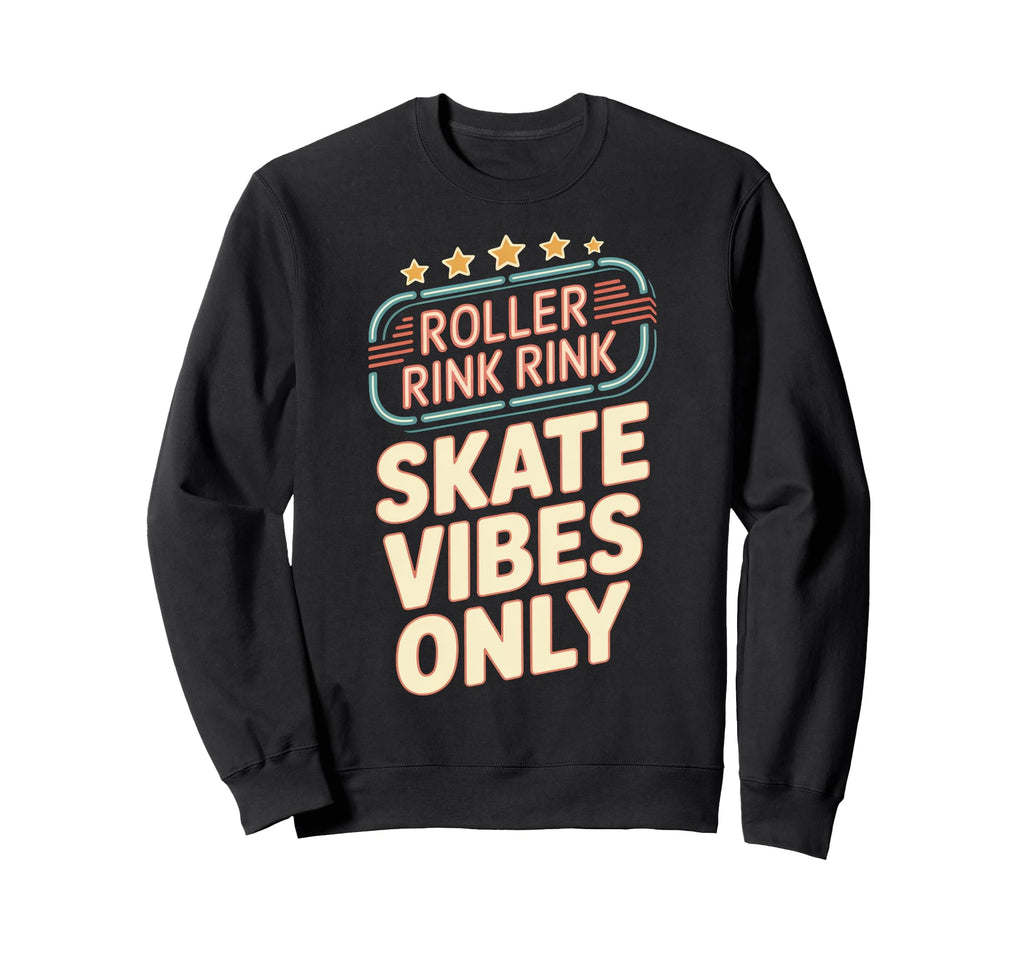 Roller Rink Vibes Sweatshirt - Graphic Print for Adults - T-Shirt, Sweatshirt, Hoodie