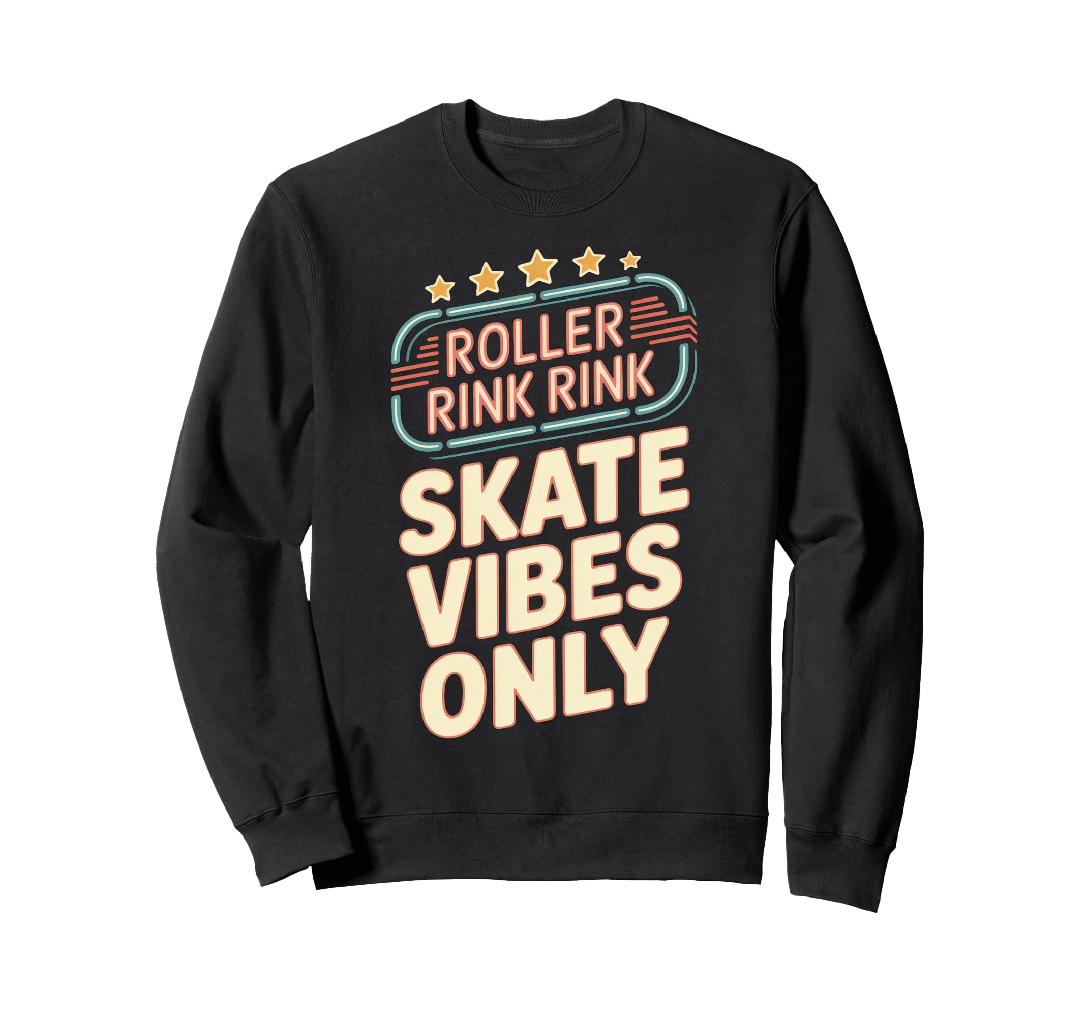 Roller Rink Vibes Sweatshirt - Graphic Print for Adults - T-Shirt, Sweatshirt, Hoodie