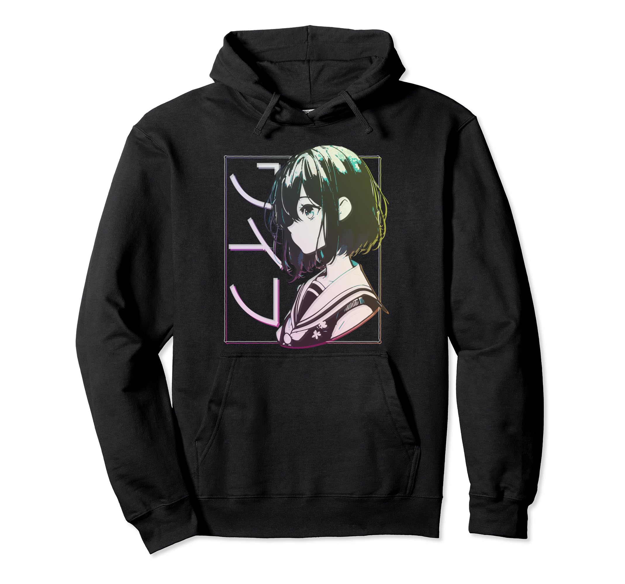 Anime Waifu Japanese Aesthetic Kawaii Hoodie - Minimalist Print for Adults - T-Shirt, Sweatshirt, Hoodie