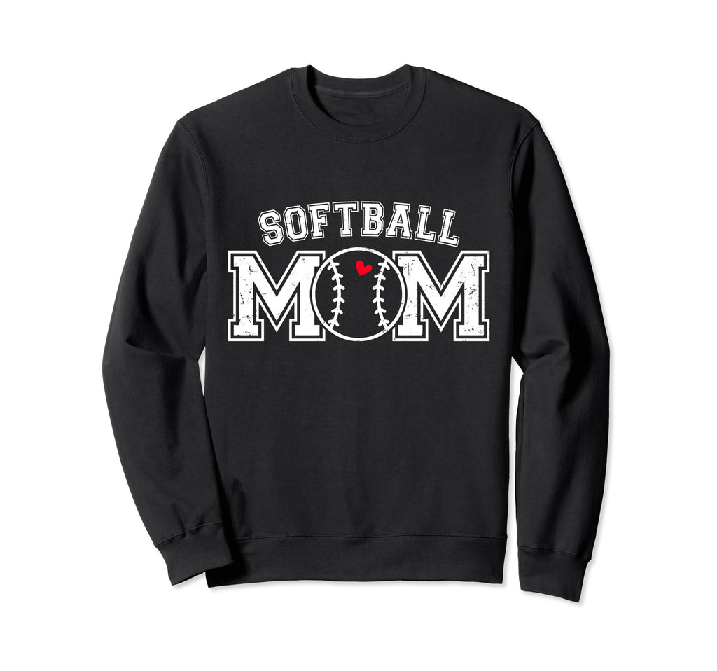 Softball Mom Baseball Love Sweatshirt - Fun Novelty Design Men Women - T-Shirt, Sweatshirt, Hoodie
