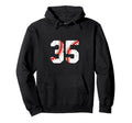 Baseball Player Jersey Number 35 35 Hoodie - Custom Art Print Men Women - T-Shirt, Sweatshirt, Hoodie