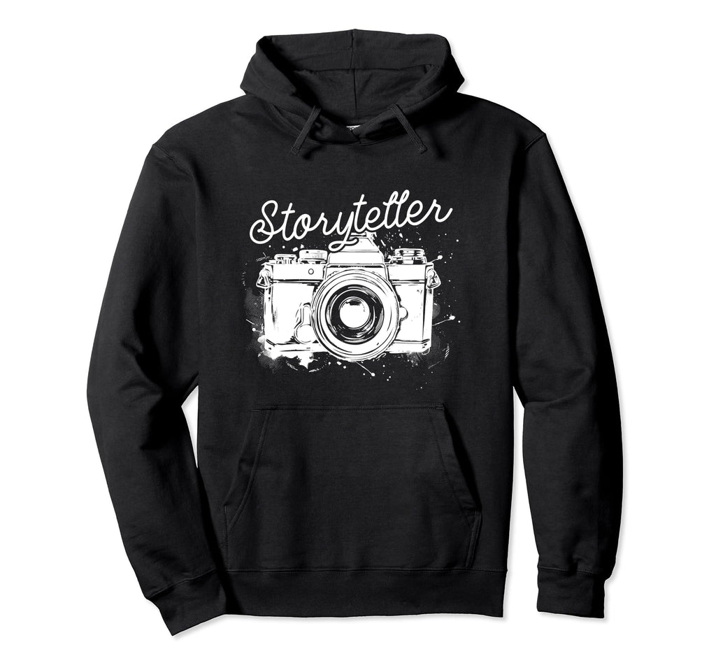 Photographer Storyteller Camera Hoodie - Custom Art Print Men Women - T-Shirt, Sweatshirt, Hoodie