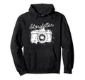 Photographer Storyteller Camera Hoodie - Custom Art Print Men Women - T-Shirt, Sweatshirt, Hoodie