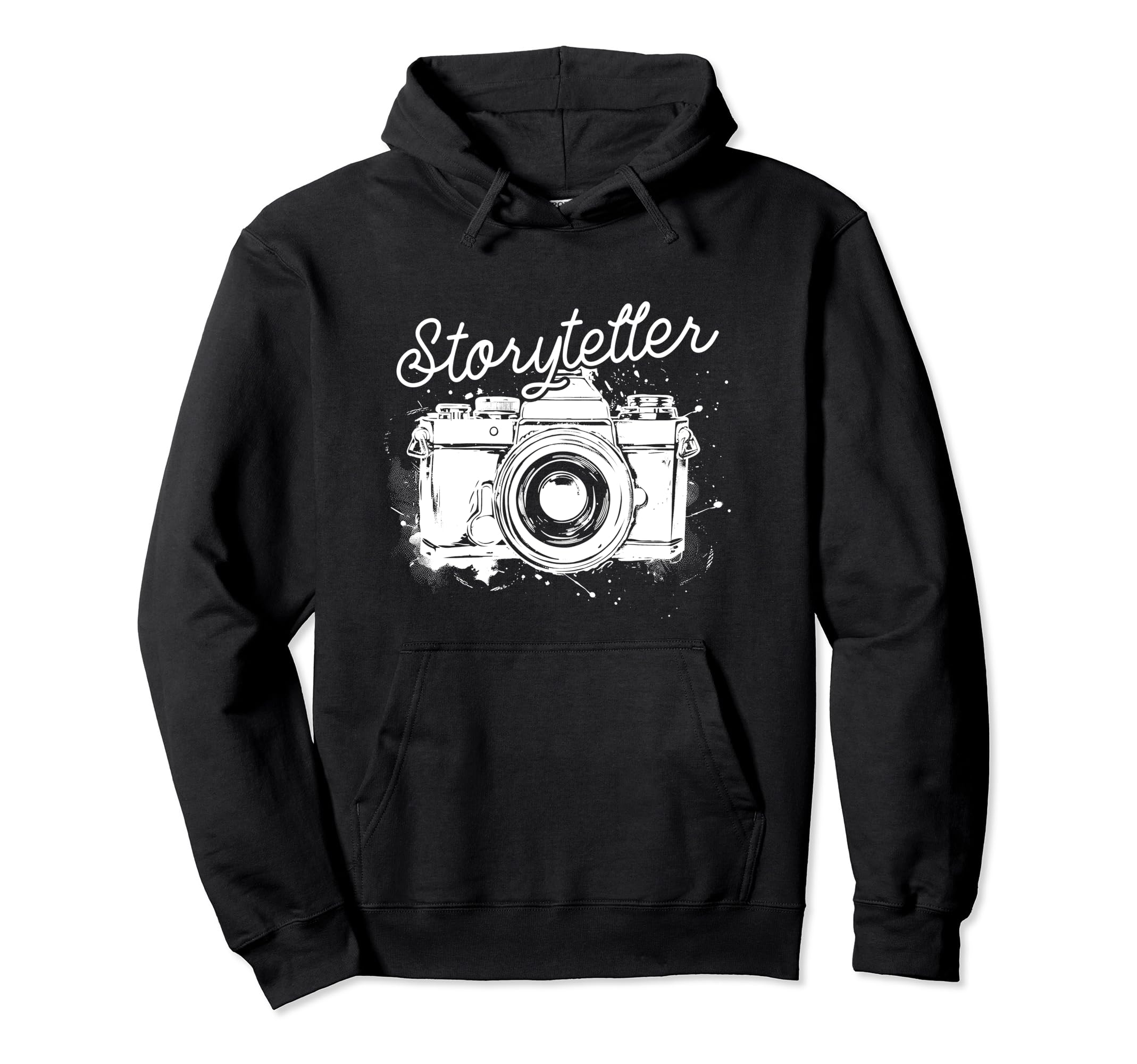 Photographer Storyteller Camera Hoodie - Custom Art Print Men Women - T-Shirt, Sweatshirt, Hoodie