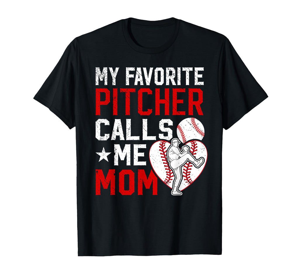 My Favorite Baseball Pitcher Mom T-Shirt - Custom Art Print for Adults - T-Shirt, Sweatshirt, Hoodie