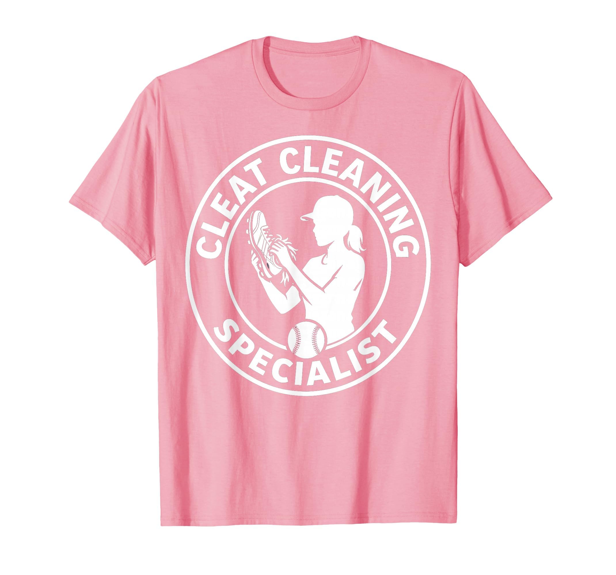 Cleat Cleaning Specialist Baseball Mom T-Shirt - Minimalist Print Men Women - T-Shirt, Sweatshirt, Hoodie