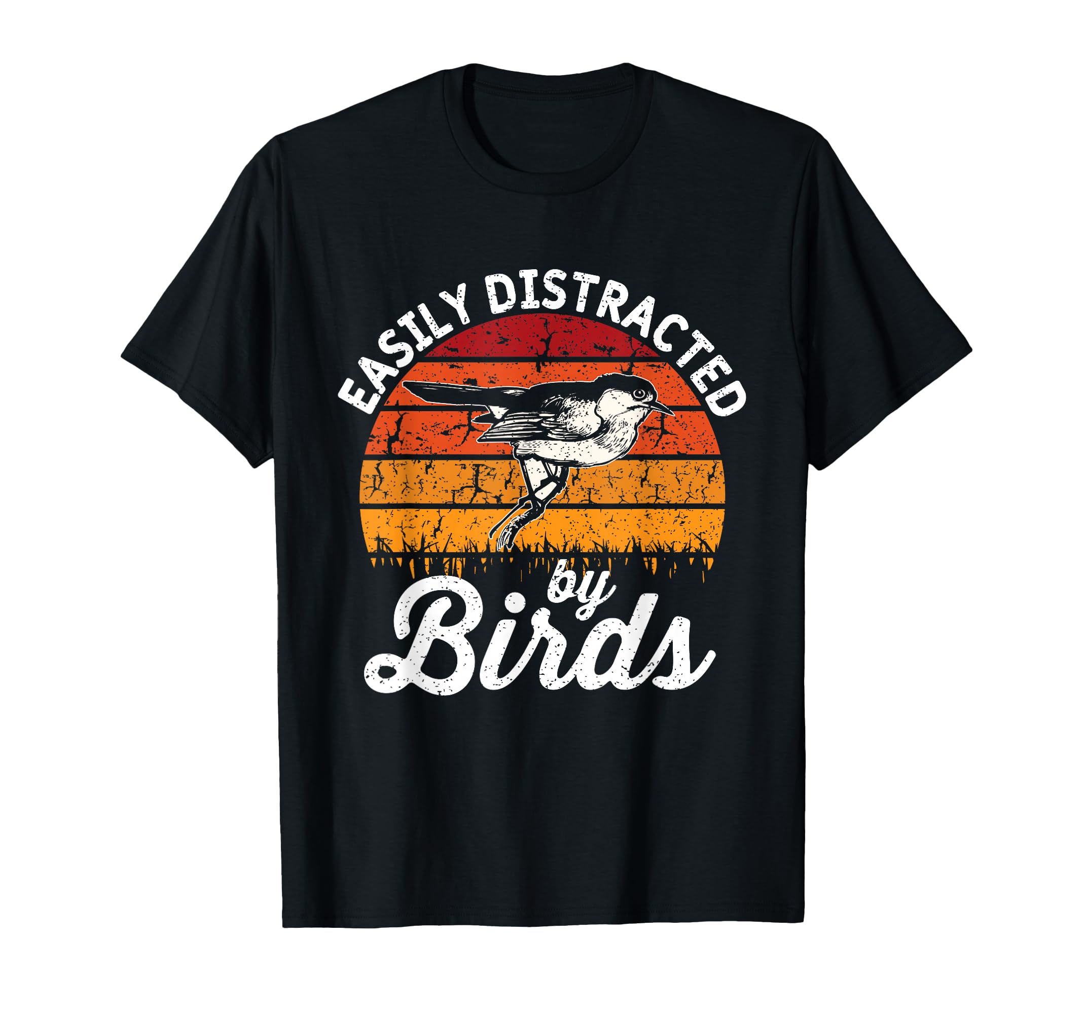 Distressed Easily Distracted Birds T-Shirt - Unique Graphic Men Women - T-Shirt, Sweatshirt, Hoodie