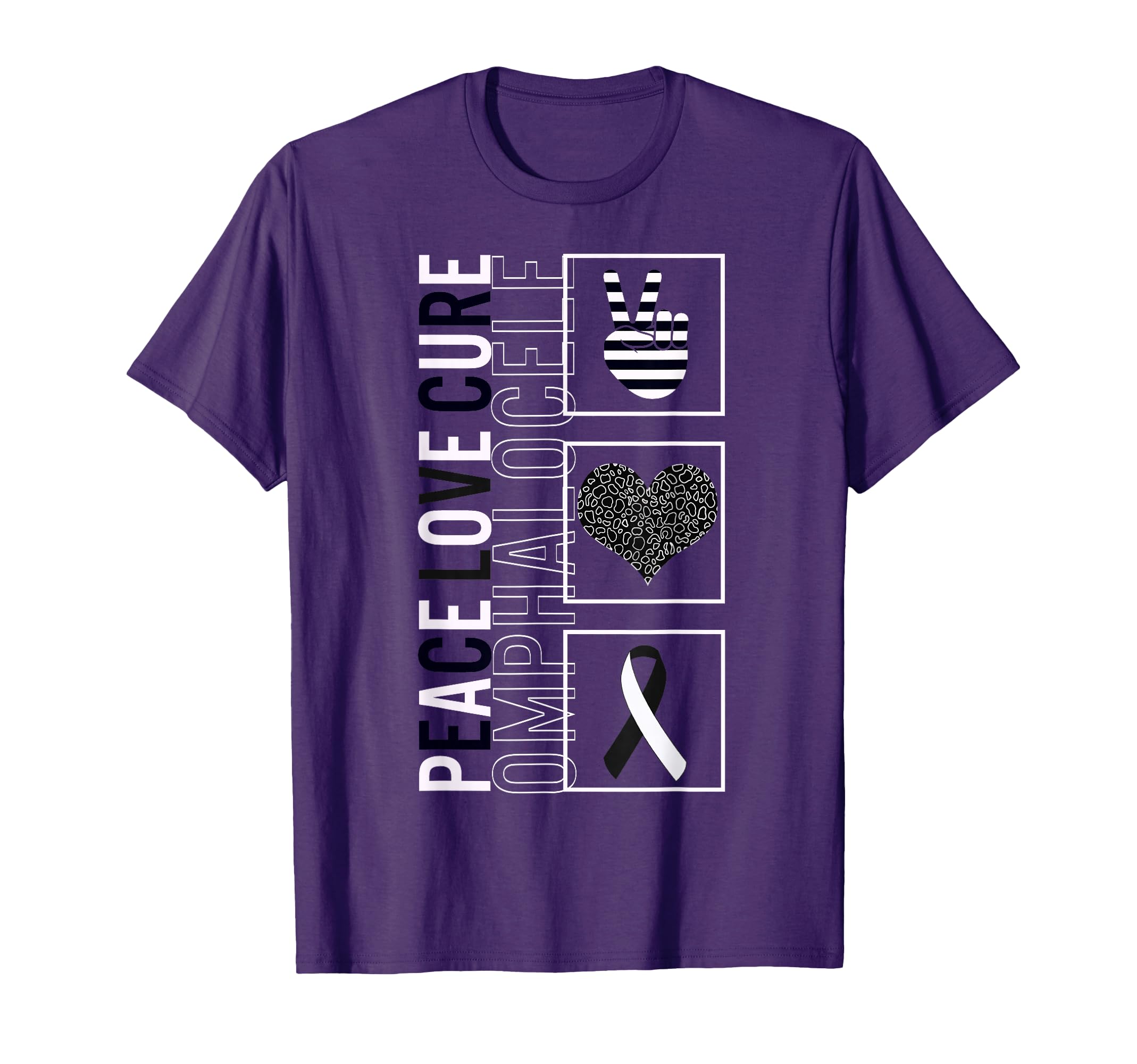 Peace Love Cure Omphalocele T-Shirt - Casual Everyday Wear Unisex - T-Shirt, Sweatshirt, Hoodie
