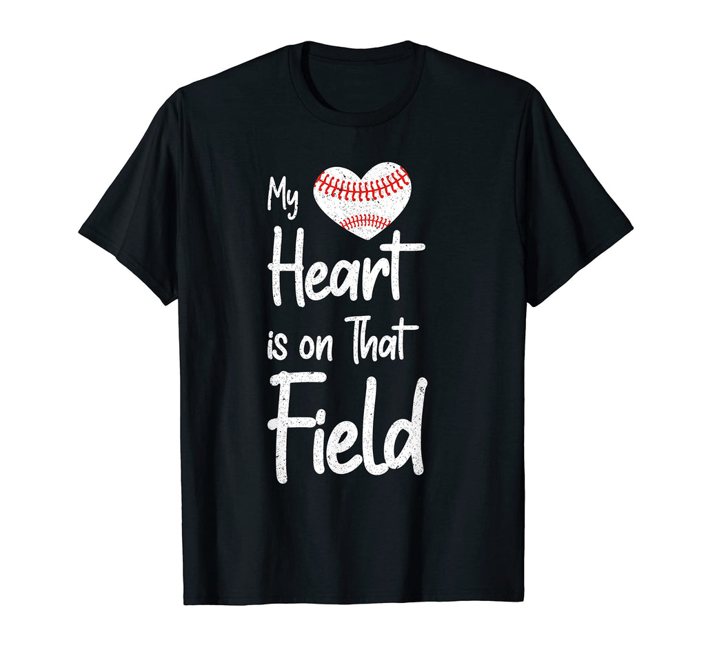 Mens My Heart Is That Field Baseball T-Shirt - Minimalist Print Unisex - T-Shirt, Sweatshirt, Hoodie