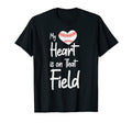 Mens My Heart Is That Field Baseball T-Shirt - Minimalist Print Unisex - T-Shirt, Sweatshirt, Hoodie