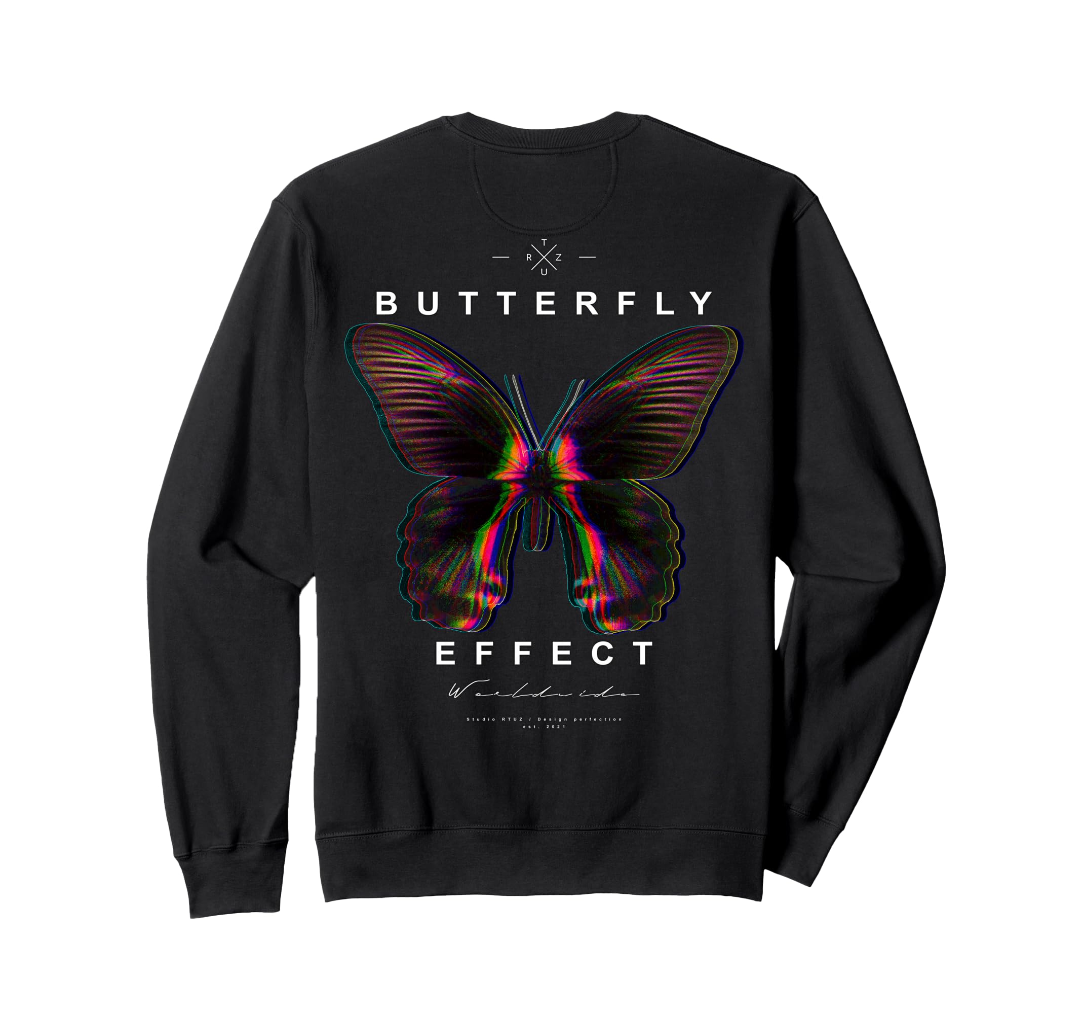 Y2K Back Streetwear Butterfly Sweatshirt - Trendy Graphic for Adults - T-Shirt, Sweatshirt, Hoodie