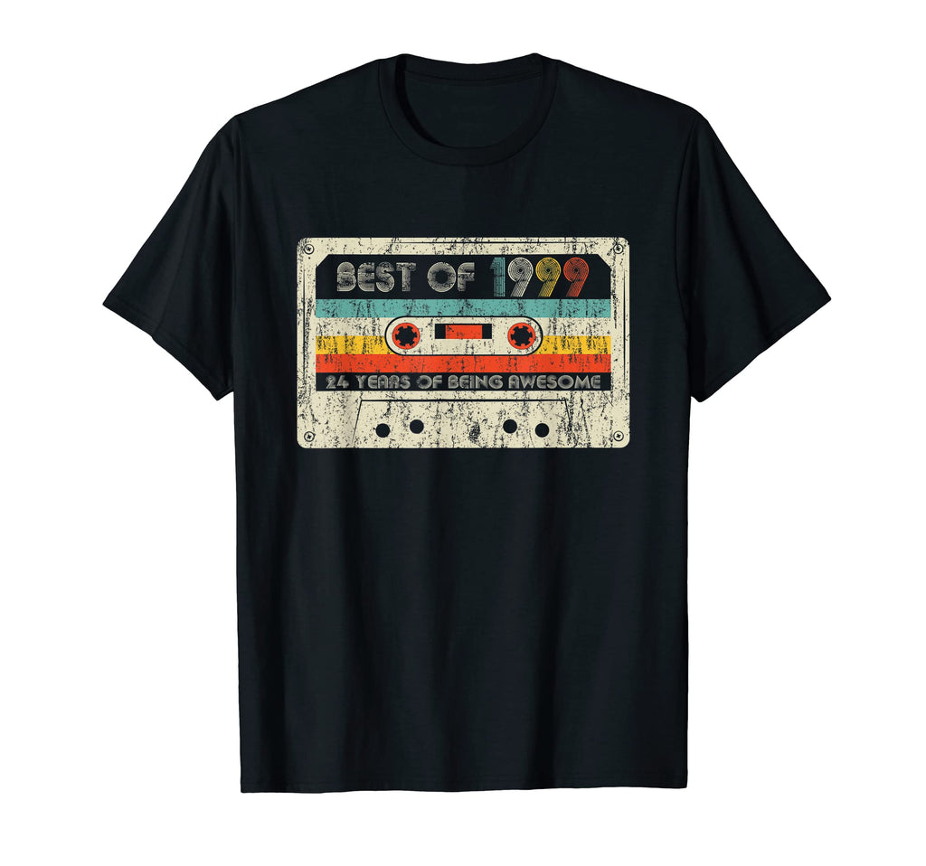 24Th Birthday Gifts Best 1999 Cassette Tape T-Shirt - Graphic Print Unisex - T-Shirt, Sweatshirt, Hoodie